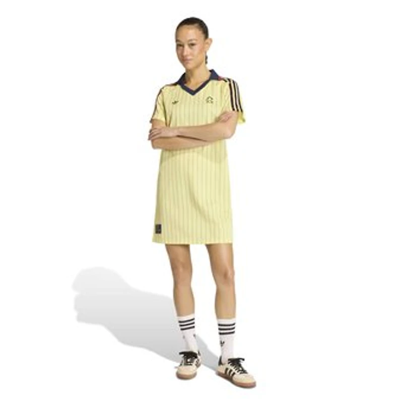 Women's adidas Yellow Club America Terrace Icons V-Neck Dress