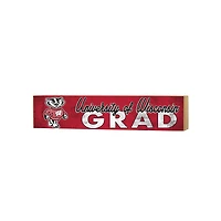 Wisconsin Badgers 3" x 13" Grad Block Sign