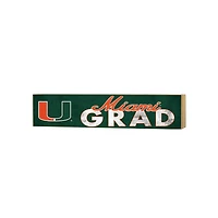 Miami Hurricanes 3" x 13" Grad Block Sign