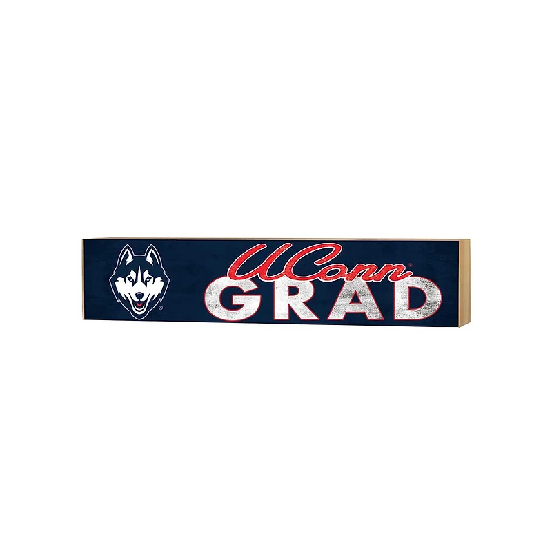 UConn Huskies 3" x 13" Grad Block Sign