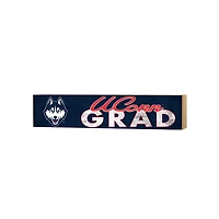 UConn Huskies 3" x 13" Grad Block Sign