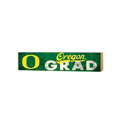 Oregon Ducks 3" x 13" Grad Block Sign