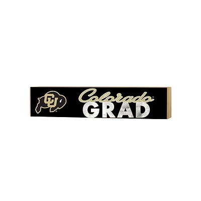 Colorado Buffaloes 3" x 13" Grad Block Sign