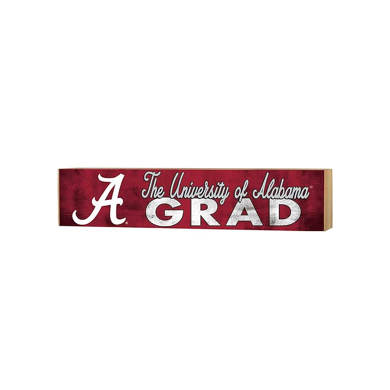 Alabama Crimson Tide 3" x 13" Grad Block Sign