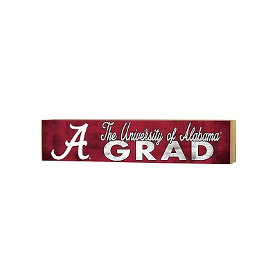 Alabama Crimson Tide 3" x 13" Grad Block Sign