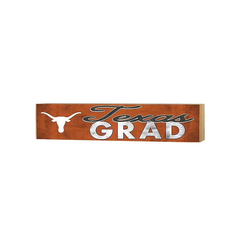 Texas Longhorns 3" x 13" Grad Block Sign