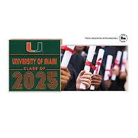 Miami Hurricanes 5" x 10.5" Class of 2025 Floating Frame