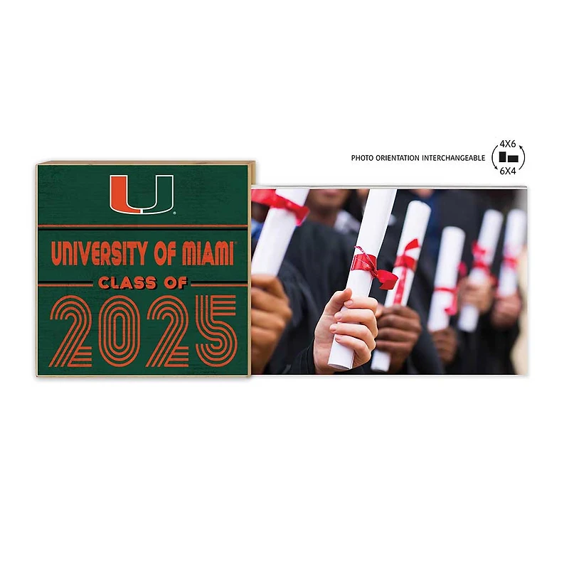 Miami Hurricanes 5" x 10.5" Class of 2025 Floating Frame