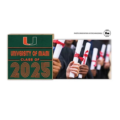 Miami Hurricanes 5" x 10.5" Class of 2025 Floating Frame