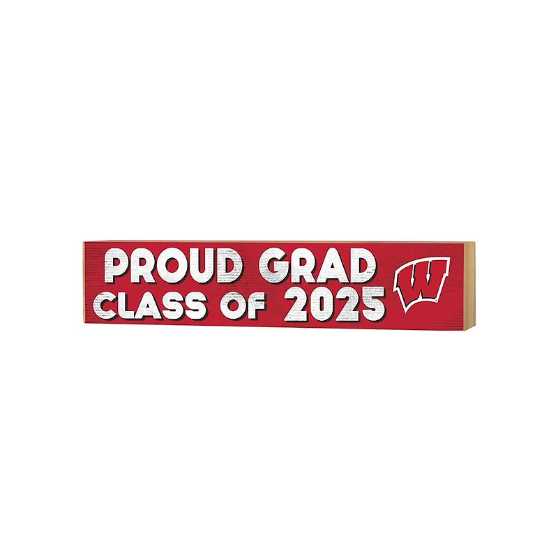 Wisconsin Badgers 3" x 13" Class of 2025 Block Sign
