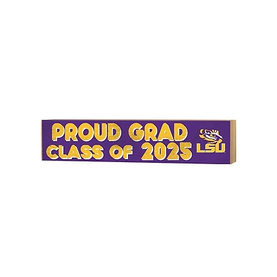 LSU Tigers 3" x 13" Class of 2025 Block Sign