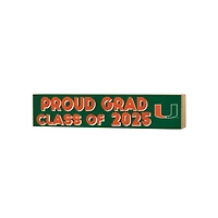 Miami Hurricanes 3" x 13" Class of 2025 Block Sign