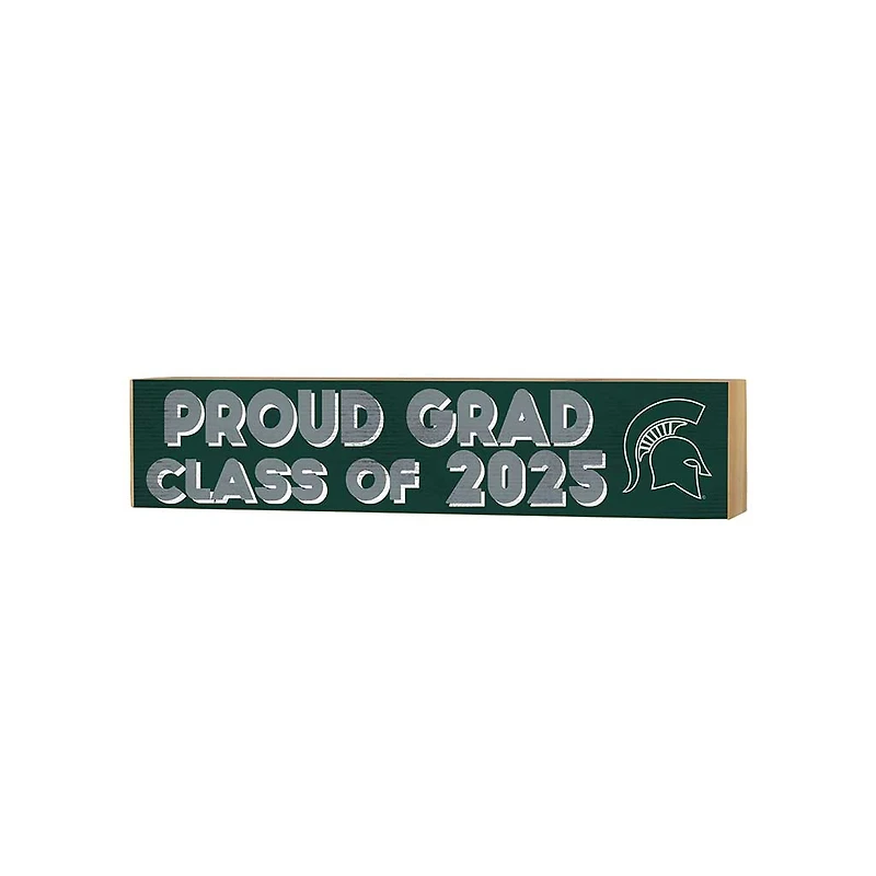 Michigan State Spartans 3" x 13" Class of 2025 Block Sign