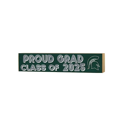 Michigan State Spartans 3" x 13" Class of 2025 Block Sign