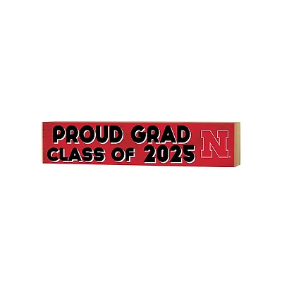 Nebraska Huskers 3" x 13" Class of 2025 Block Sign