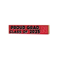 Nebraska Huskers 3" x 13" Class of 2025 Block Sign