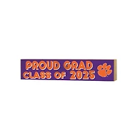Clemson Tigers 3" x 13" Class of 2025 Block Sign