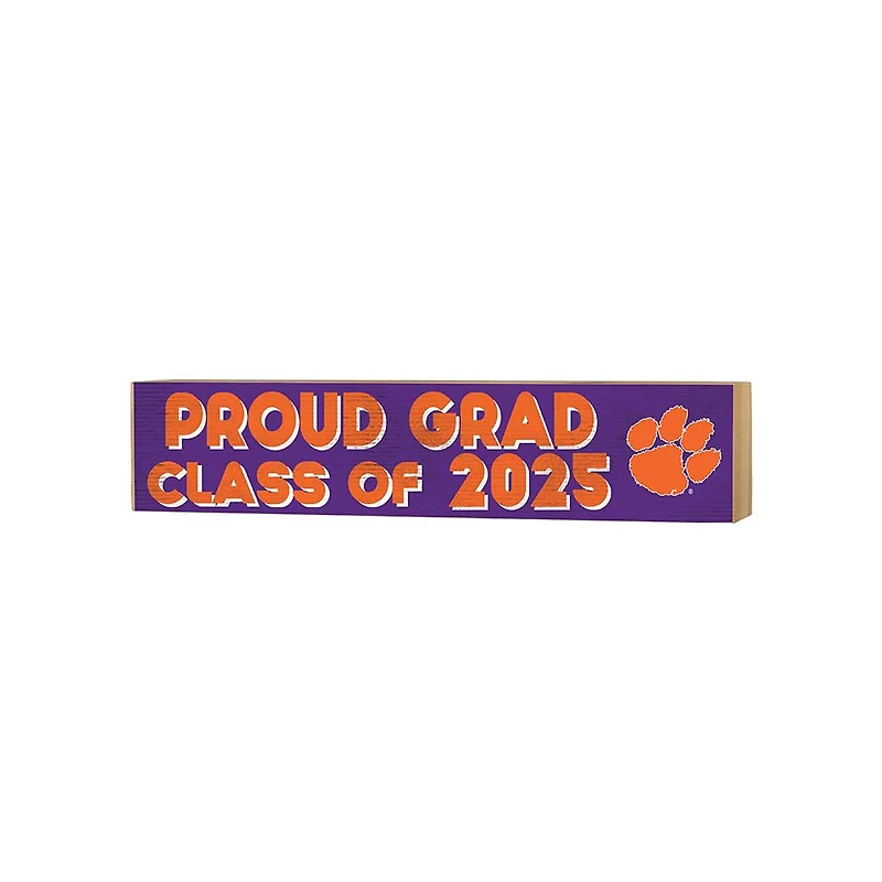 Clemson Tigers 3" x 13" Class of 2025 Block Sign