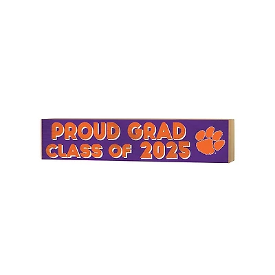 Clemson Tigers 3" x 13" Class of 2025 Block Sign