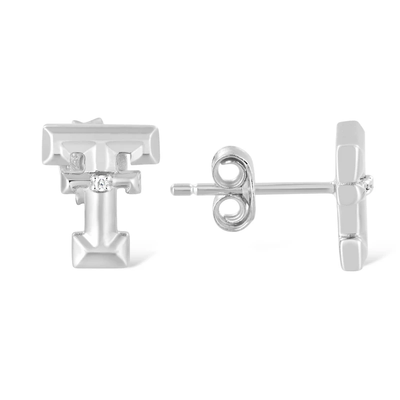 FanDrip Texas Tech Red Raiders  Diamond Accent Stud Earring