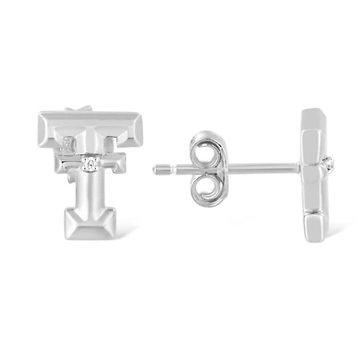 FanDrip Texas Tech Red Raiders  Diamond Accent Stud Earring