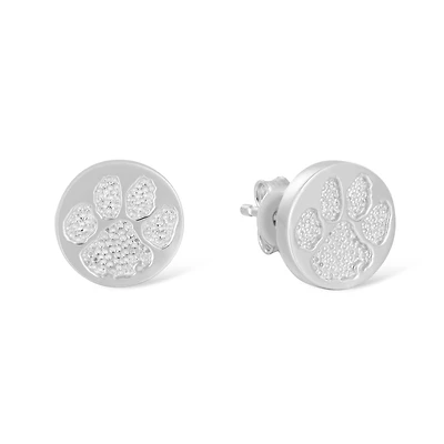 FanDrip Clemson Tigers  Diamond Accent Stud Earring