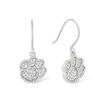 FanDrip Clemson Tigers  Diamond Paw Dangle Earrings