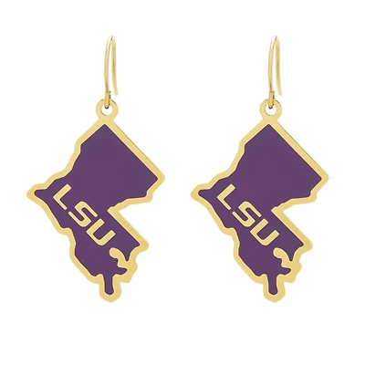 FanDrip LSU Tigers  Enamel Dangle Earrings