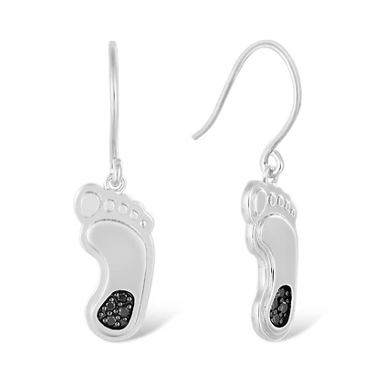 FanDrip North Carolina Tar Heels  Diamond Heel Dangle Earrings