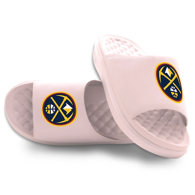 Youth ISlide Pink Denver Nuggets Primary Motive Slide Sandals