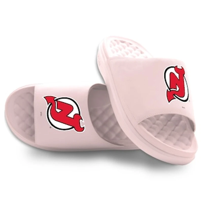 Youth ISlide Pink New Jersey Devils Primary Motive Slide Sandals
