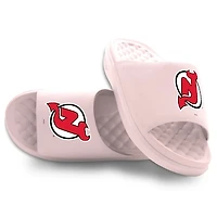 Youth ISlide Pink New Jersey Devils Primary Motive Slide Sandals