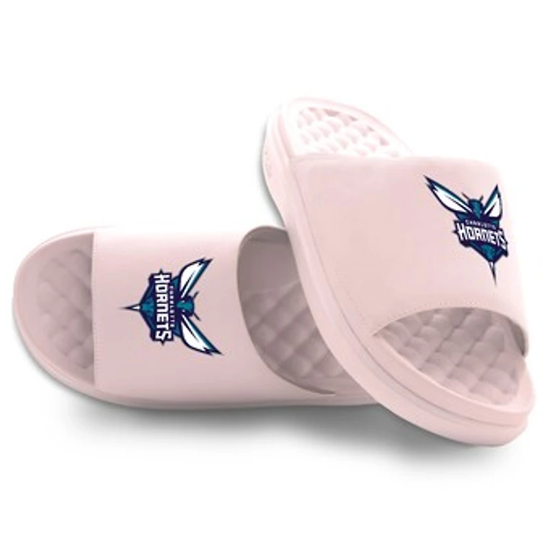 Unisex ISlide Pink Charlotte Hornets Primary Motive Slide Sandals