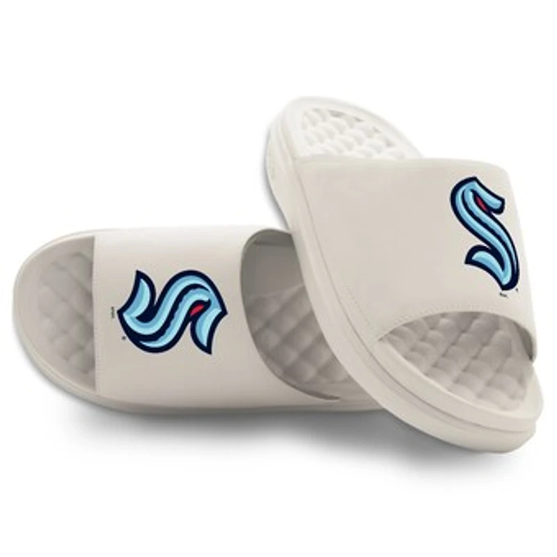 Unisex ISlide Cream Seattle Kraken Primary Motive Slide Sandals