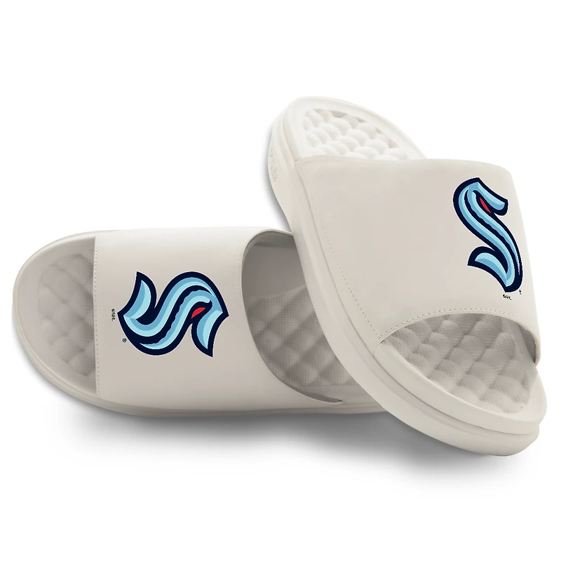 Unisex ISlide Cream Seattle Kraken Primary Motive Slide Sandals
