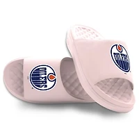 Unisex ISlide Pink Edmonton Oilers Primary Motive Slide Sandals