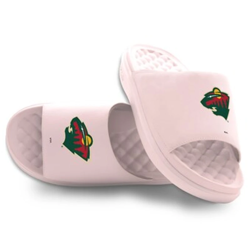 Unisex ISlide Pink Minnesota Wild Primary Motive Slide Sandals