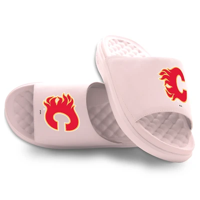Unisex ISlide Pink Calgary Flames Primary Motive Slide Sandals