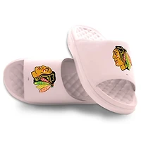 Unisex ISlide Pink Chicago Blackhawks Primary Motive Slide Sandals