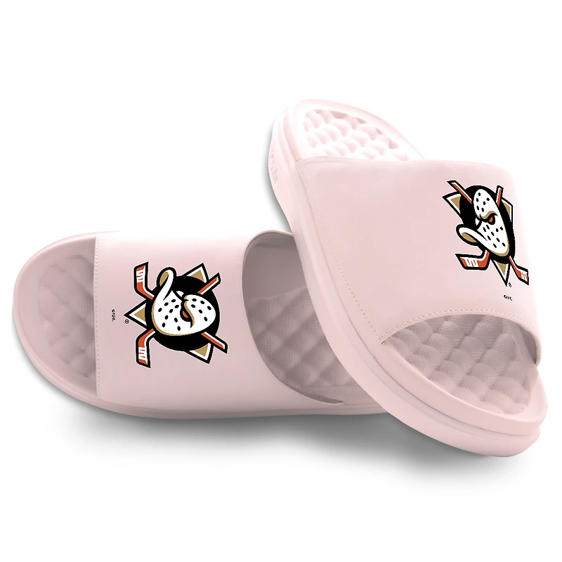 Unisex ISlide Pink Anaheim Ducks Primary Motive Slide Sandals