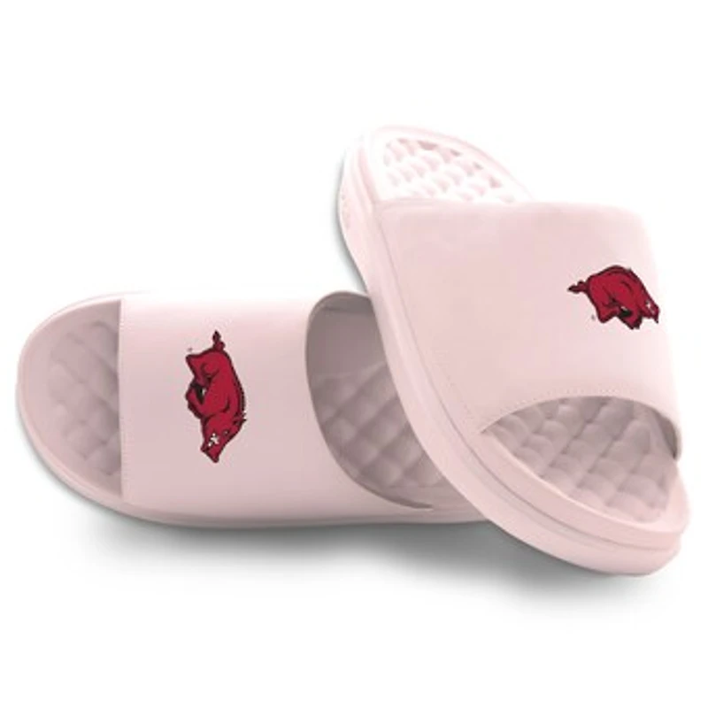 Unisex ISlide Pink Arkansas Razorbacks Primary Motive Slide Sandals