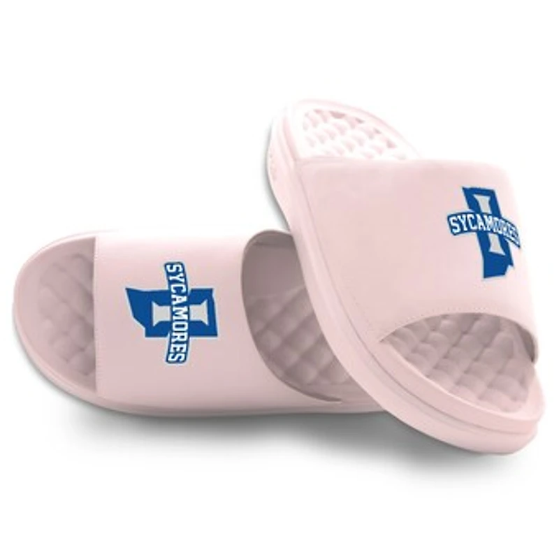 Unisex ISlide Pink Indiana State Sycamores Primary Motive Slide Sandals
