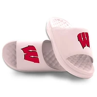 Unisex ISlide Pink Wisconsin Badgers Primary Motive Slide Sandals