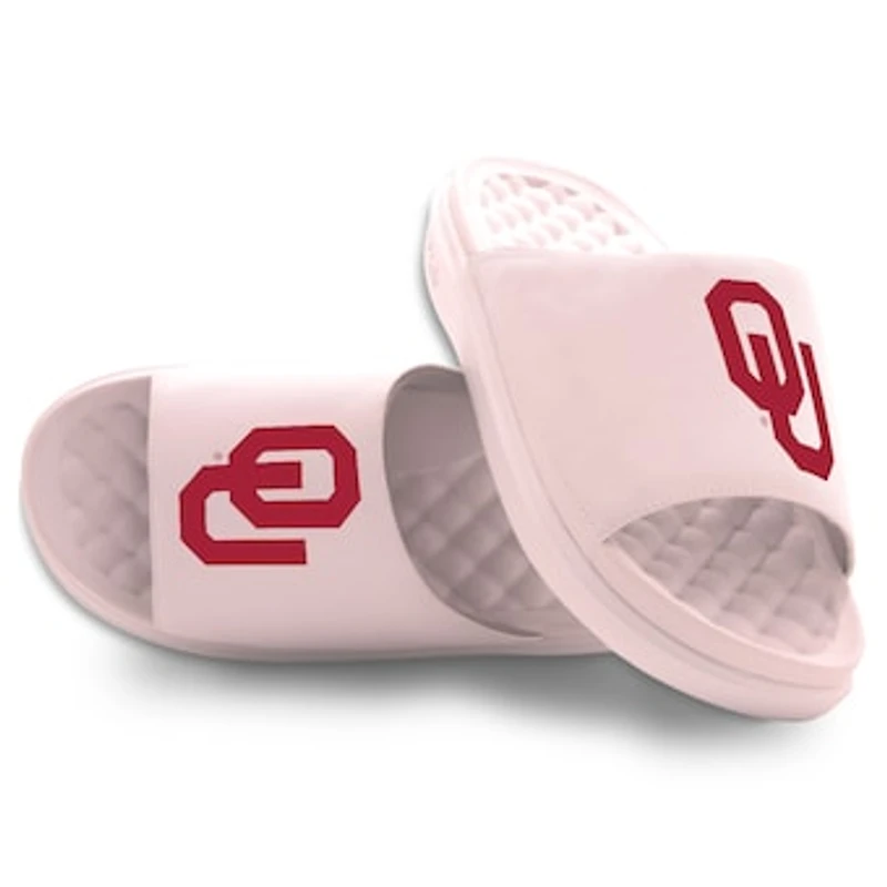 Unisex ISlide Pink Oklahoma Sooners Primary Motive Slide Sandals