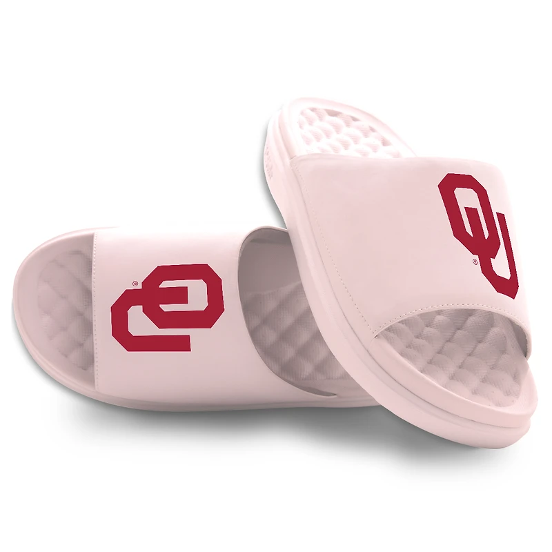 Unisex ISlide Pink Oklahoma Sooners Primary Motive Slide Sandals