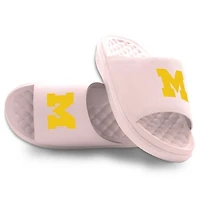 Unisex ISlide Pink Michigan Wolverines Primary Motive Slide Sandals