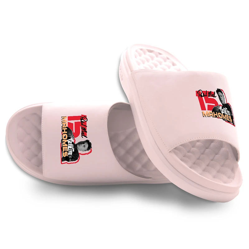 Unisex ISlide Patrick Mahomes Pink NFLPA Primary Motive Slide Sandals