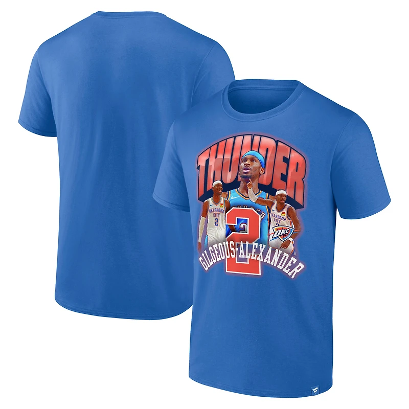 Men's Shai Gilgeous-Alexander Blue Oklahoma City Thunder Quick Pass T-Shirt