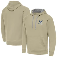 Men's Antigua Khaki Air Force Victory Pullover Hoodie