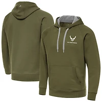 Men's Antigua Olive Air Force Victory Pullover Hoodie